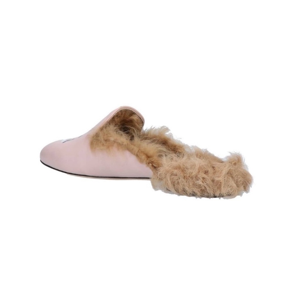 New! CHIARA FERRAGNI Flirting Eye Fur Leather Mules - Picture 5 of 11